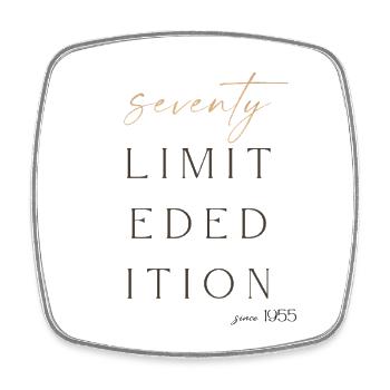 70th Birthday limited edition since 1955 Gift - Square fridge magnet - white - Front