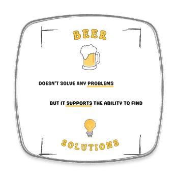 Cadeau amusant pour tous les amateurs de bière - Magnet carré - blanc - Devant