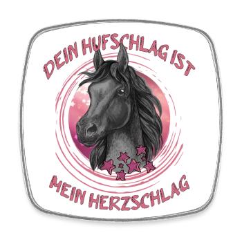 Pferde reiten ist Pferdeliebe für das Pferd - Viereckiger Kühlschrankmagnet - Weiß - Vorne