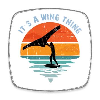 It s a Wing Thing Hydrofoil Wingfoil Wingfoiling - Viereckiger Kühlschrankmagnet - Weiß - Vorne