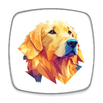 Golden Retriever Hund Haustier und Hunde Freund - Viereckiger Kühlschrankmagnet - Weiß - Vorne