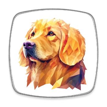 Golden Retriever Dog Dog Breed Retriever Dogs - Square fridge magnet - white - Front