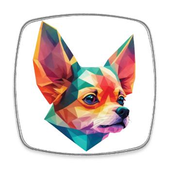 Chihuahua Dog Dog Design Pet Dog Owner - Square fridge magnet - white - Front