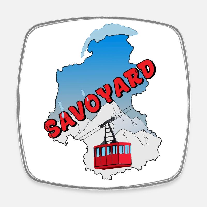 Savoyard - Magnet carré - blanc