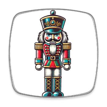 Traditionelle Nussknacker Weihnachten Zauber - Viereckiger Kühlschrankmagnet - Weiß - Vorne