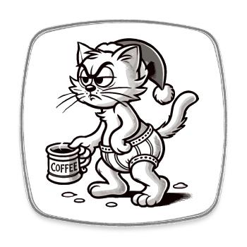 Christmas Coffee Lover - Square fridge magnet - white - Front