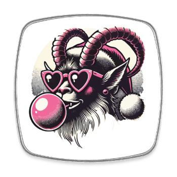 Krampus Weihnachten Sigma Male Cool - Viereckiger Kühlschrankmagnet - Weiß - Vorne