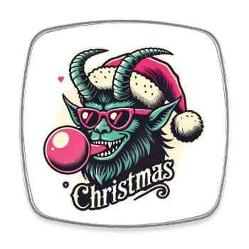Krampus Christmas Sigma Male Style - Square fridge magnet - white - Front