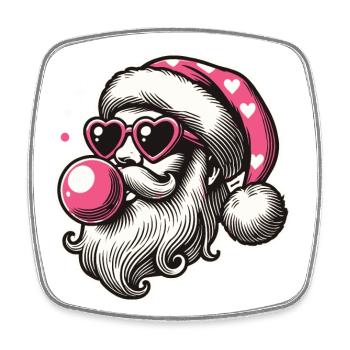 Cool Sigma Santa Christmas Joy - Square fridge magnet - white - Front