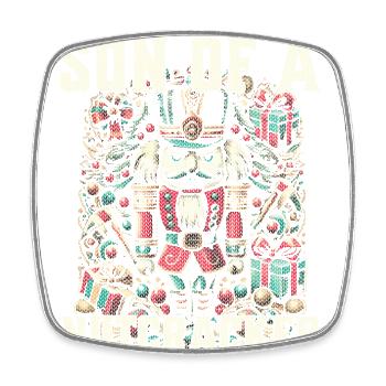 Naughty Nutcracker Christmas Humor - Square fridge magnet - white - Front