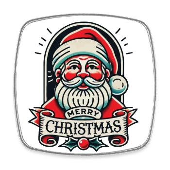 Tattoo Stil Weihnachten Streetwear Aesthetic - Viereckiger Kühlschrankmagnet - Weiß - Vorne