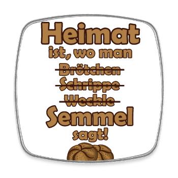 Home Semmel South Germany Saying Roots Pride - Square fridge magnet - white - Front