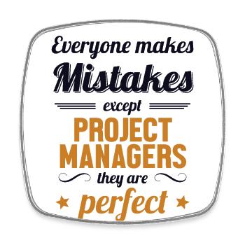 Project Manager are Perfect IT Project Manager - Square fridge magnet - white - Front