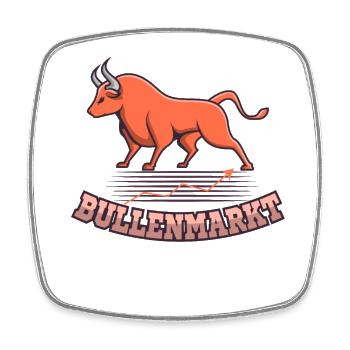 Bullenmarkt Aktienmarkt Trader Börse - Viereckiger Kühlschrankmagnet - Weiß - Vorne