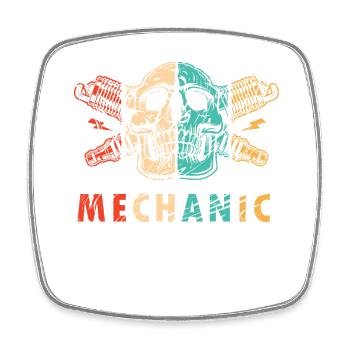 Automotive Technician Mechatronics Engineer Auto - Square fridge magnet - white - Front