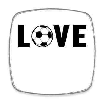 Love Fußball Goal Keeper Futbol Trainer Soccer - Square fridge magnet - white - Front