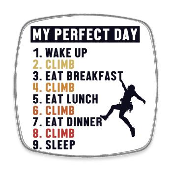 Climbing Perfect Day Outdoor Speed Sport Free - Square fridge magnet - white - Front