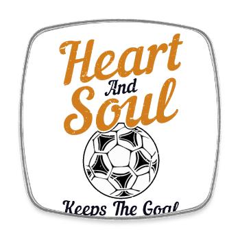 Heart And Soul Keeps The Goal Goal Keeper Futbol - Square fridge magnet - white - Front