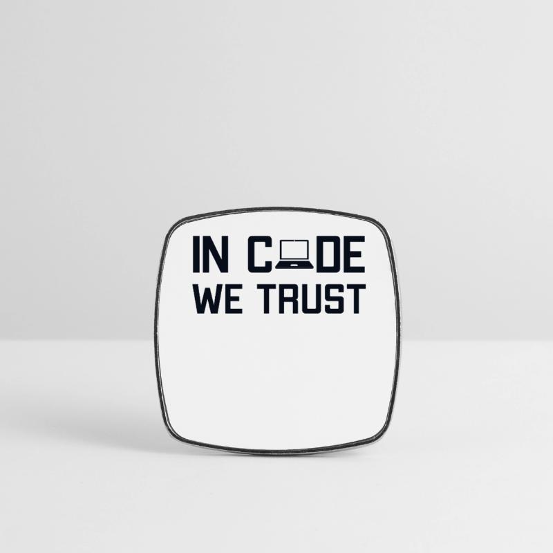 In Code We Trust Softwareingenieur Developer Viereckiger Kühlschrankmagnet