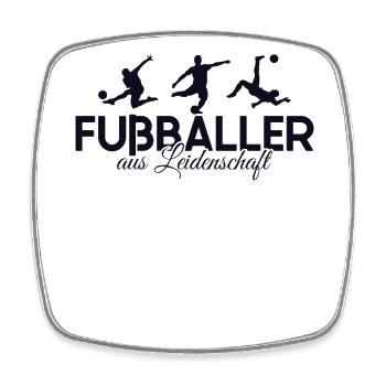Fußballer aus Leidenschaft Fußballprofi - Viereckiger Kühlschrankmagnet - Weiß - Vorne