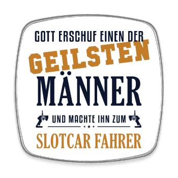 Slotcar Fahrer Geilster Mann Slot Car RC Car - Viereckiger Kühlschrankmagnet - Weiß - Vorne