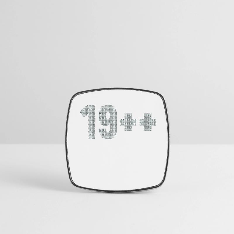 19++ Programmierer Softwareingenieur Coder 20. Viereckiger Kühlschrankmagnet