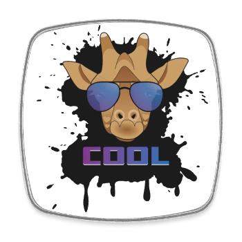 Giraffe cool - Square fridge magnet - white - Front