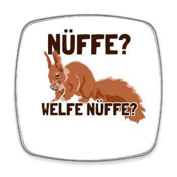 Nüffe Welfe Nüffe Grauhörnchen Squirrel - Viereckiger Kühlschrankmagnet - Weiß - Vorne