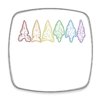 Arrowheads LGBT Rainbow Hunting Tips Arrowheads - Square fridge magnet - white - Front