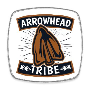 Arrowhead Tribe Hunting Tips Arrowhead Hunter - Square fridge magnet - white - Front