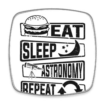 Manger dormir Astronomie Répéter Astronomy Photographe - Magnet carré - blanc - Devant