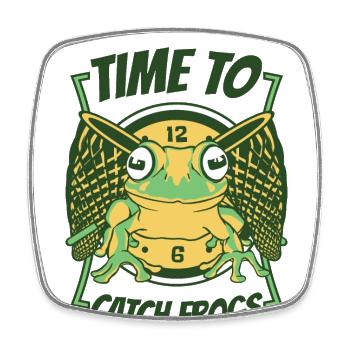 Il est temps d’attraper des grenouilles arboricole crapaud attrape-grenouilles - Magnet carré - blanc - Devant