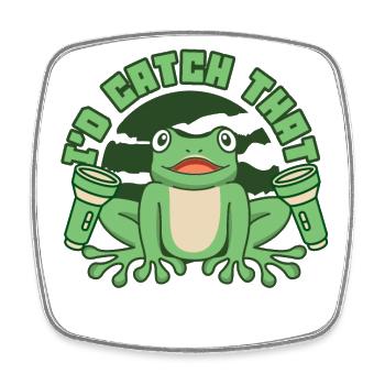 I'd Catch That Laubfrosch Kröte Kaulquappe Frosch - Viereckiger Kühlschrankmagnet - Weiß - Vorne