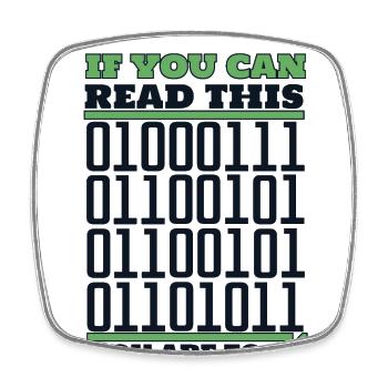If You Can Read This You Are Too Informatiker - Viereckiger Kühlschrankmagnet - Weiß - Vorne