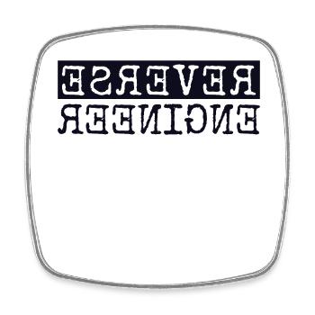 Reverse Engineer Software Engineer Developer - Square fridge magnet - white - Front