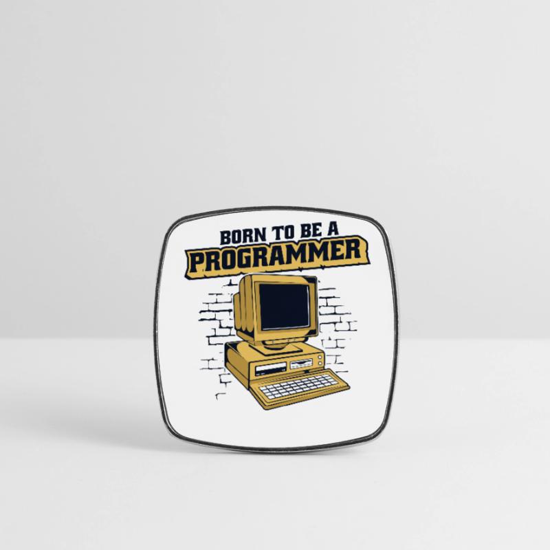 Born To Be A Programmer Developer Coder Square fridge magnet