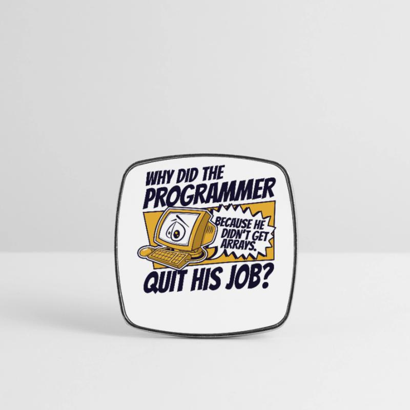 Pourquoi Programmer a-t-il quitté Job Developer Coder Magnet carré