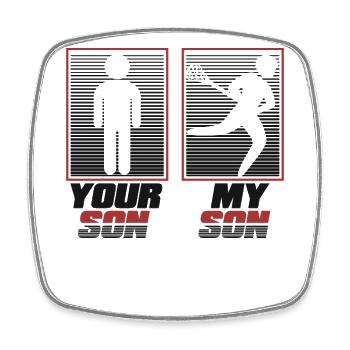 You Son My Son Intercrosse Lax Spieler Polocrosse - Viereckiger Kühlschrankmagnet - Weiß - Vorne