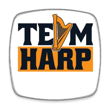 Team Harp Harfe Konzertharfe Harfenmusik - Viereckiger Kühlschrankmagnet - Weiß - Vorne