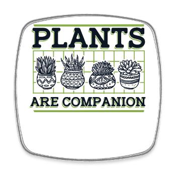 Plants Are Companion Schrebergarten Kleingarten - Viereckiger Kühlschrankmagnet - Weiß - Vorne