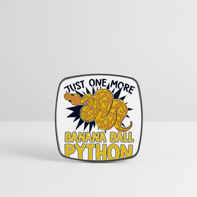 Just One More Snake Python Banana Ball Python Square fridge magnet