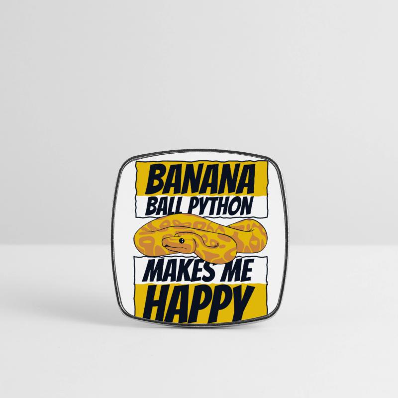 Me rend heureux Serpent Python Boule de banane Python Magnet carré