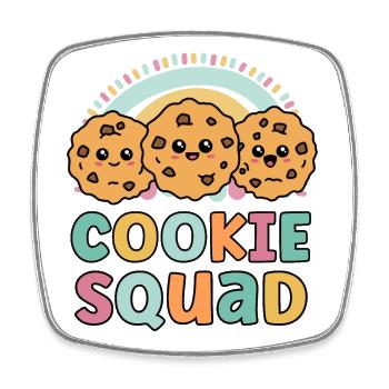 Cookie Squad Lustiges Matching für Mädchen Cookie Lover - Viereckiger Kühlschrankmagnet - Weiß - Vorne