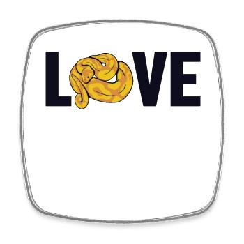 Love Scale Creepers Python Snake Banana - Magnet carré - blanc - Devant