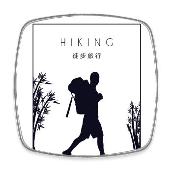 Hiking Chinese Hanzi Hiking Trekking Bergwandern - Viereckiger Kühlschrankmagnet - Weiß - Vorne