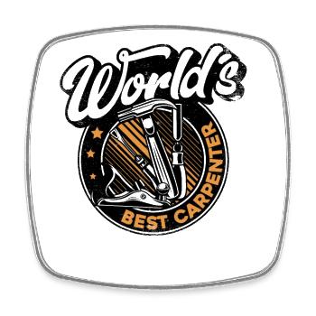 World's Best Carpenter Carpenter Wood Technician - Square fridge magnet - white - Front