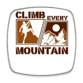 Climb Every Mountain Sportklettern Speedklettern - Viereckiger Kühlschrankmagnet - Weiß - Vorne
