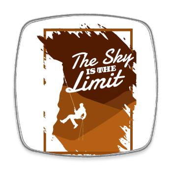 The Sky Is The Limit Alpinklettern Sportklettern - Viereckiger Kühlschrankmagnet - Weiß - Vorne