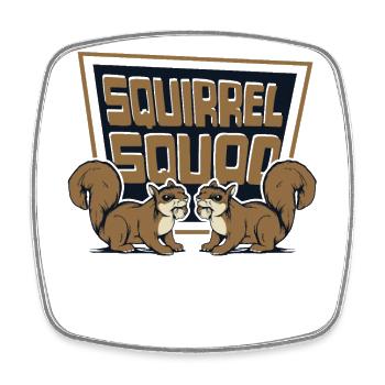 Squirrel Squad Squirrel Fuchshörnchen Eichhörnchen - Viereckiger Kühlschrankmagnet - Weiß - Vorne