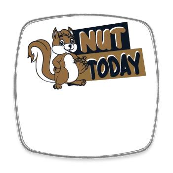 Nut Today Fuchshörnchen Grauhörnchen Squirrel - Viereckiger Kühlschrankmagnet - Weiß - Vorne